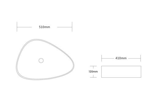 Раковина из сантехнического фарфора Cerutti SPA CR0089 50х40 накладная цвет белый без отверстий под смеситель - фото 2