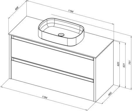 Тумба под раковину Allen Brau Fantasy 2.0 1.11005.WM 2.0 120х50 подвесная цвет белый