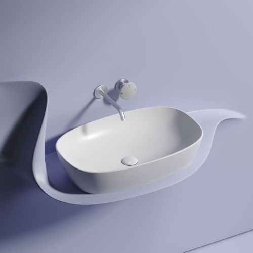 Раковина из сантехнического фарфора Ceramica Nova ELEMENT CN6049MW 60х40 накладная цвет белый без отверстий под смеситель - фото 3