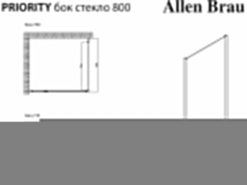 Боковая стенка Allen Brau Priority 3.31014.BA 80х200 стекло прозрачное профиль серебро - фото 2