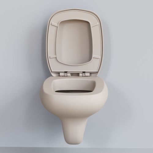 Чаша унитаза подвесная Ambassador Diamond 123T20401R цвет бежевый без сиденья - фото 5