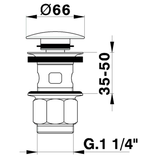 Донный клапан для раковины Cisal Complementi ZA00162021 хром - фото 2