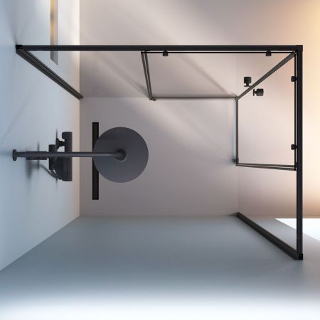 Душевой уголок Am.Pm X-Joy W94G-403-12090-BТ 120х90 стекло прозрачное профиль черный без поддона