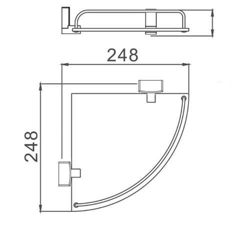Полка в ванную комнату D-Lin D264330 - фото 2
