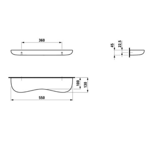 Полка в ванную комнату Laufen Florakids 8.7703.1.000.000.1 - фото 2