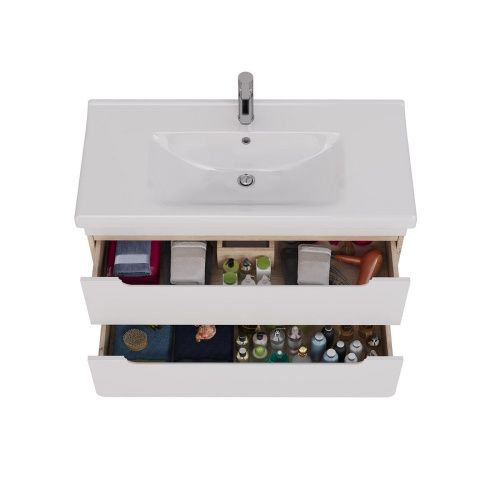 Тумба под раковину LeMark Olivia LM08OL100T 100х40 подвесная цвет белый - фото 3