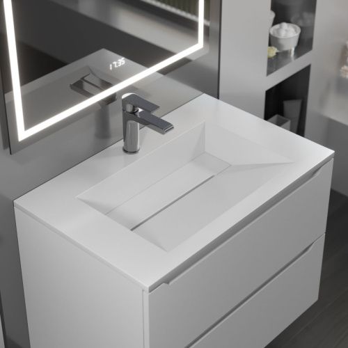 Тумба с раковиной Uperwood Tanos-Next 290000010 80х50 цвет белый - фото 5