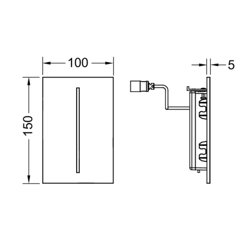 Клавиша смыва для писсуаров инфракрасная Tece TECEfilo 9242036 цвет белый - фото 2