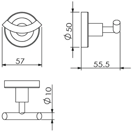Крючок двойной Langberger BURANO 11032B
