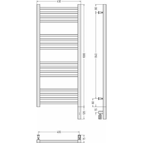 Полотенцесушитель электрический Сунержа Модус 3.0 31-5701-1040 40х100 черный - фото 4