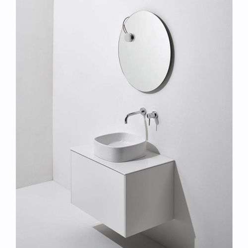 Раковина из сантехнического фаянса Simas FO 03 bia 40х40 накладная цвет белый - фото 2