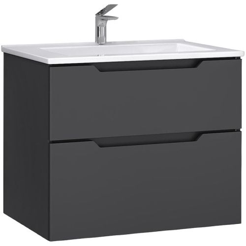 Тумба под раковину Jorno SLIDE Sli.01.75/P/A 80х50 подвесная цвет черный