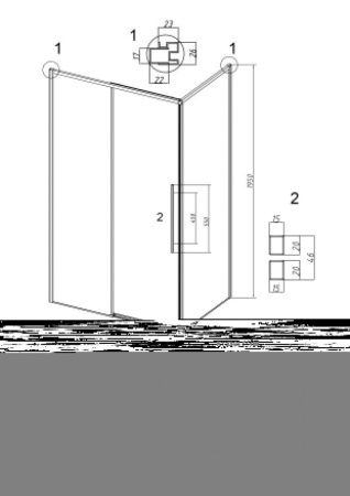 Душевой уголок Grossman Galaxy 120.K33.01.1110.32.00 110х100 стекло прозрачное профиль золото без поддона