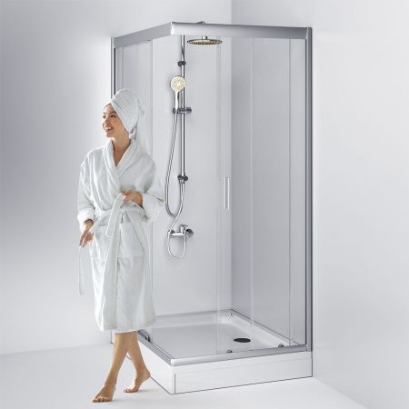 Душевой уголок Am.Pm Gem W90G-404-120290-MT 120х90 стекло прозрачное профиль хром без поддона