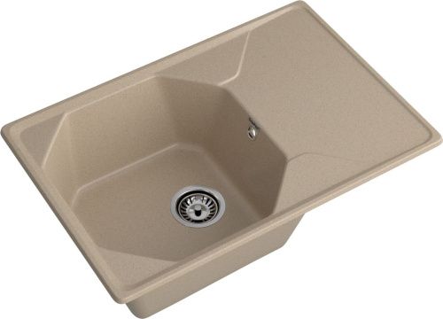 Кухонная мойка Granfest Unique U-740L песочный 75х50 цвет бежевый поверхность матовая - фото 2