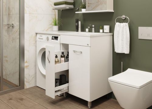 Тумба под раковину Onika Нави 106021 60х50 напольная цвет белый - фото 5