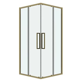 Душевой уголок Grossman Cosmo 300.K33.02.9090.32.00 90х90 стекло прозрачное профиль золото без поддона