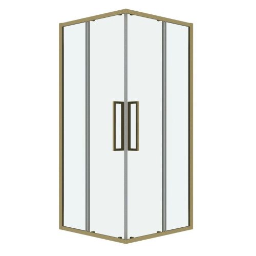 Душевой уголок Grossman Cosmo 300.K33.02.9090.32.00 90х90 стекло прозрачное профиль золото без поддона