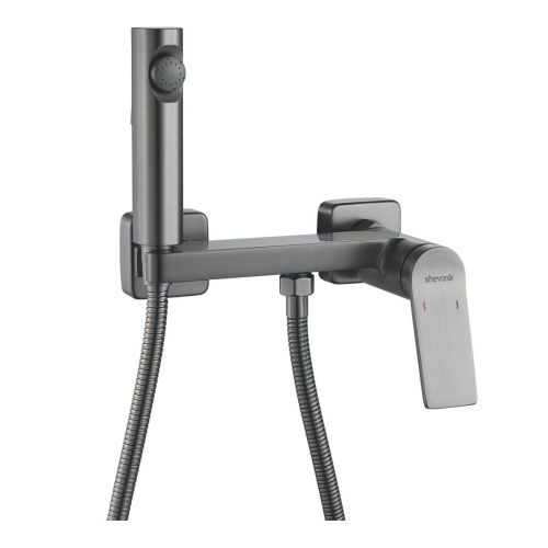 Гигиенический душ со смесителем Shevanik S4105T-1 оружейная сталь - фото 2