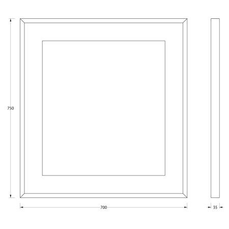 Зеркало с подсветкой Evoform Ledside BY 2202 70х80 подвесное
