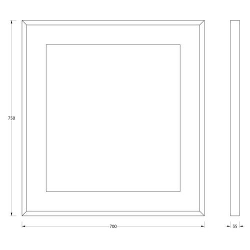 Зеркало с подсветкой Evoform Ledside BY 2202 70х80 подвесное - фото 2