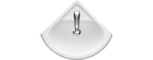 Раковина из сантехнического фарфора Onika Радиан 1.3130.9.S00.10B.0 50х40 накладная цвет белый 1 отверстие под смеситель - фото 2