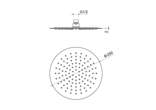 Верхний душ Aquatek AQ2073CR 25х25 хром - фото 4