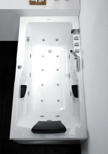 Ванна акриловая гидромассажная Gemy G9066 II K L 170х85 пристенная прямоугольная с каркасом - фото 3