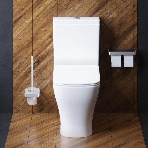 Унитаз напольный с бачком Damixa Titan DX78C8600SC белый с сиденьем микролифт безободковый каскадный смыв - фото 5