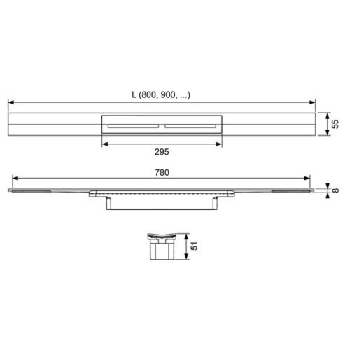 Профиль для душа Tece TECEdrainprofile 670812 золото - фото 2