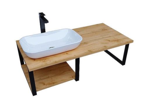 Столешница 1MarKa Grunge Loft Ц0000004100 120х60 накладная цвет коричневый - фото 3