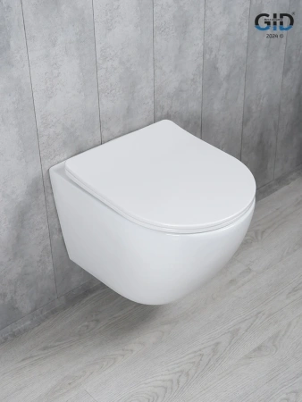 Унитаз подвесной Gid Tornado 62258Y белый с сиденьем микролифт безободковый смыв торнадо