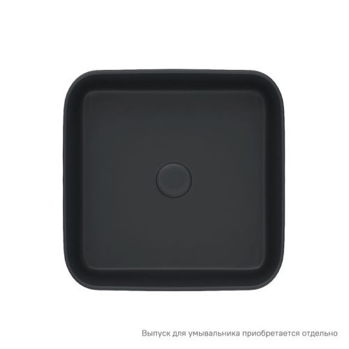 Раковина керамическая Iddis Bridge BRIBM04i27 40х40 накладная цвет черный без отверстий под смеситель - фото 3
