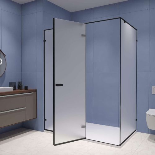Душевой уголок RGW Stilvoll 353204028-24 120х80 стекло матовое профиль черный без поддона - фото 2