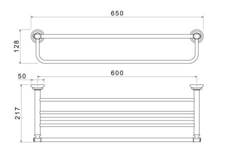 Полка в ванную комнату Aquatek КЛАССИК AQ4515CR