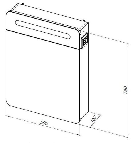 Зеркало-шкаф Aquanet Лукка 00178954 59х16х78 подвесной цвет белый - фото 5