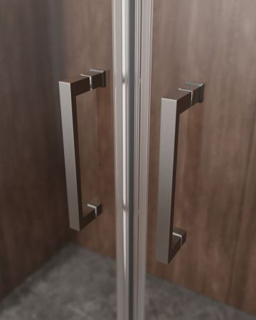 Душевая дверь Cezares MOLVENO MOLVENO-BF-2-170-C-GM-IV 170х195 стекло прозрачное профиль оружейная сталь