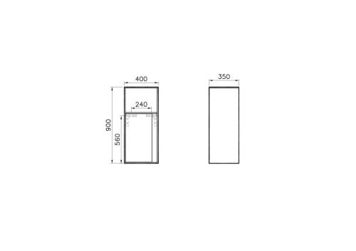 Шкаф Vitra Metropole 58208 40х90 подвесной цвет коричневый - фото 4