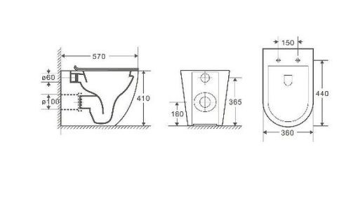 Унитаз приставной WeltWasser 10000003738 белый с сиденьем микролифт безободковый душевой смыв - фото 2