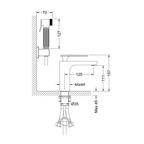 Смеситель Timo Torne 4360/03G на раковину черный - фото 2