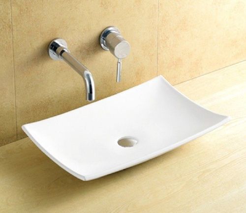 Раковина из сантехнического фаянса CeramaLux 78123B 70х30 накладная цвет белый без отверстий под смеситель - фото 3