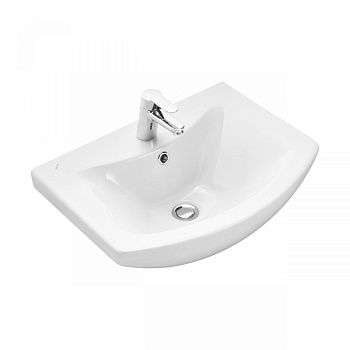 Раковина керамическая Onika Балтика 1WH501702 60х40 накладная цвет белый 1 отверстие под смеситель