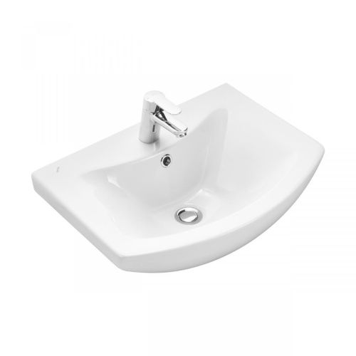 Раковина керамическая Onika Балтика 1WH501702 60х40 накладная цвет белый 1 отверстие под смеситель