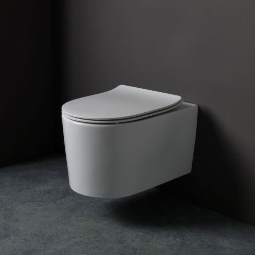 Унитаз подвесной White Ceramic Geo W10903SET01/Geo белый с сиденьем микролифт безободковый - фото 3