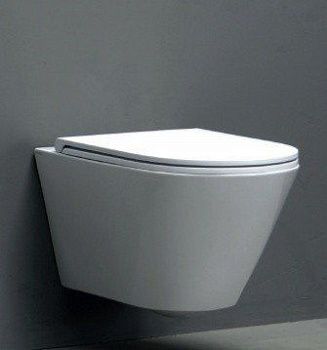 Чаша унитаза подвесная Azzurra Forma FMVKSPE00000BI/(FOR100E/SOSK bi) цвет белый без сиденья безободковая душевой смыв