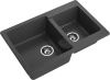 Кухонная мойка Granfest Practik P-780K графит 80х50 цвет серый поверхность матовая