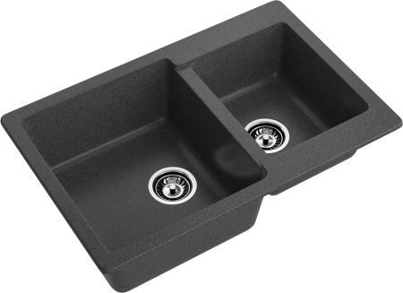 Кухонная мойка Granfest Practik P-780K графит 80х50 цвет серый поверхность матовая