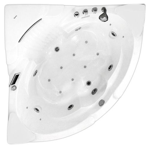 Ванна акриловая гидромассажная Gemy G9082 K 150х150 угловая четверть круга с каркасом - фото 3