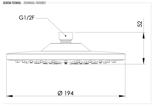 Верхний душ Remer 354EC20x 20х20 хром - фото 2