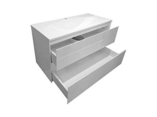 Тумба с раковиной Эстет Malta ФР-00007060 100х50 подвесная цвет белый - фото 3